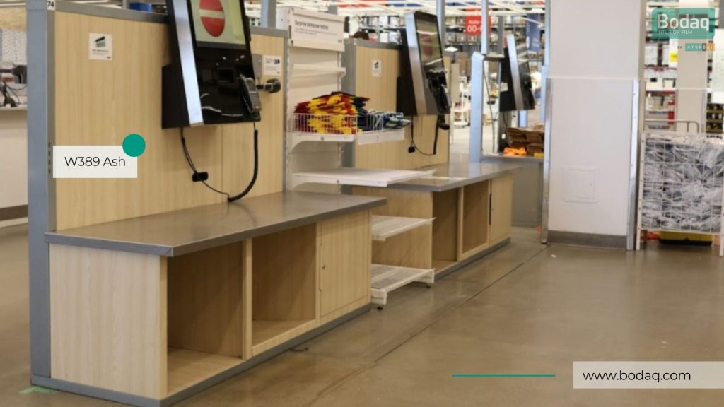 Self-Checkouts Wrapped with W389