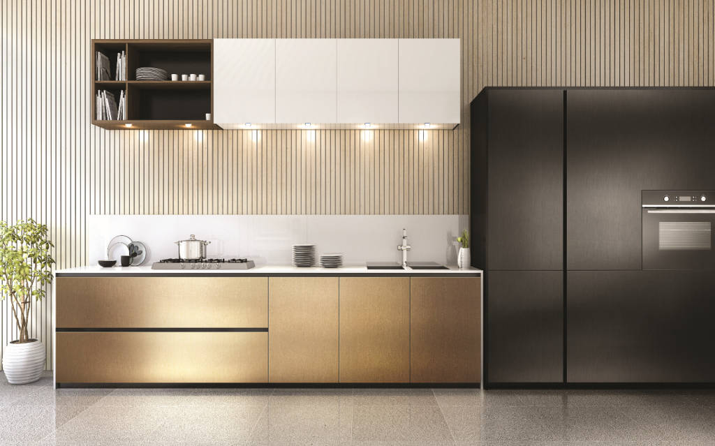 Gold Metal Kitchen