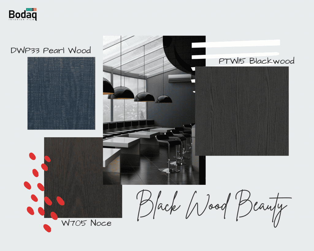 Black Wood beauty Bodaq Interior Film