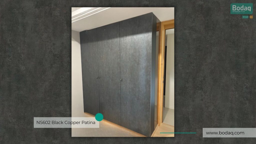 Wardrobe Wrapped with NS602 Black Copper Patina