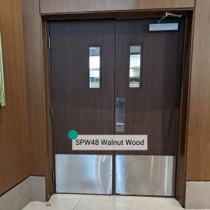 SPW48 Walnut Wood Door Refinishing