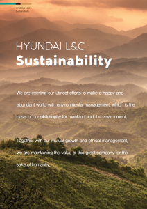SUstainability Statement of Hyundai L&C