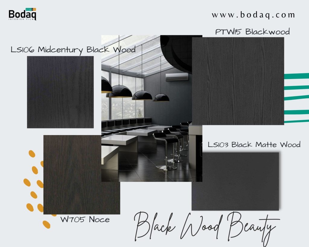 Interior Design Trends 2023. Black Wood Beauty