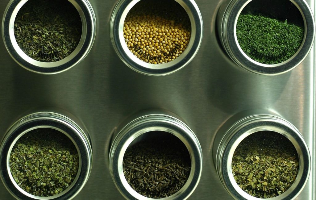 Magnetic spice rack