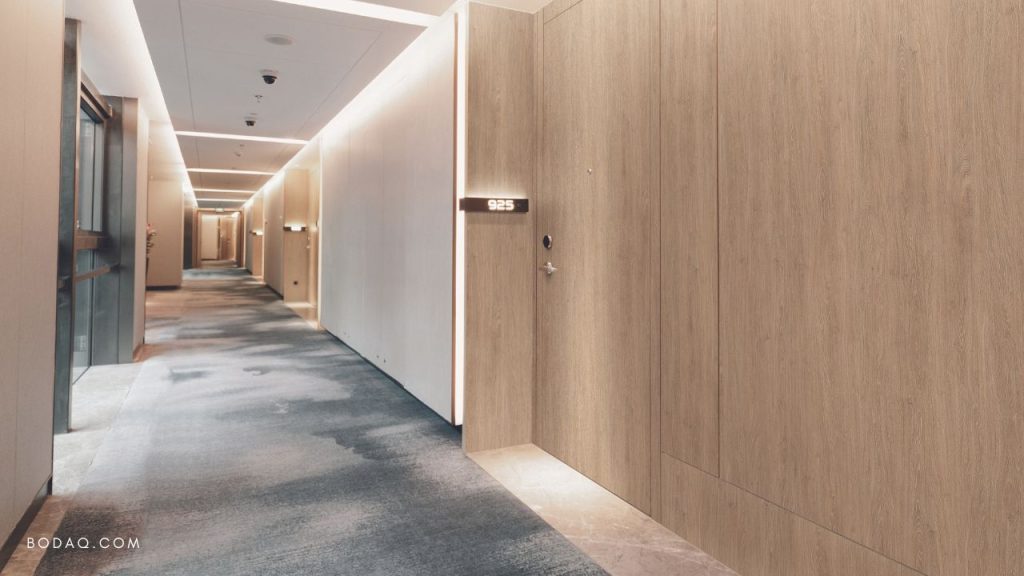 Bodaq interior film applied to the hallway walls