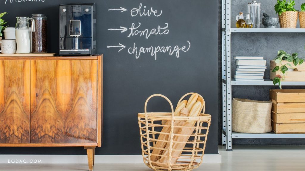 Add chalkboard or chalk paint to you kitchen wall