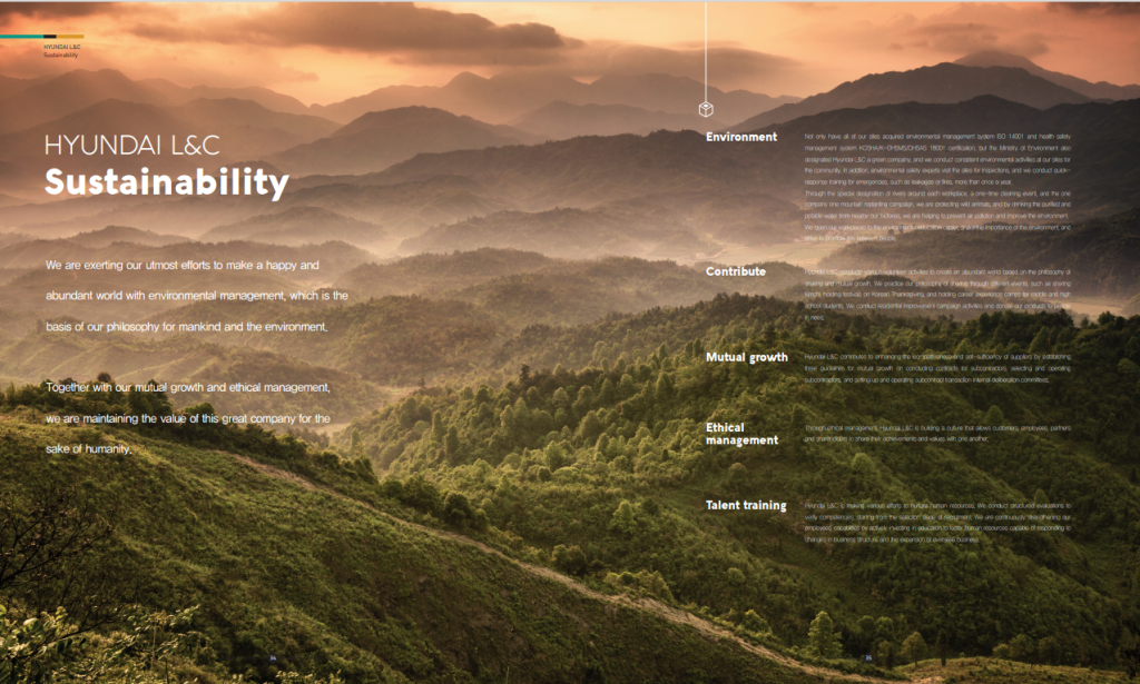 Hyundai L&C Sustainability Statement