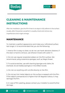 Bodaq Cleaning & Maintenance Instructions (ENG)