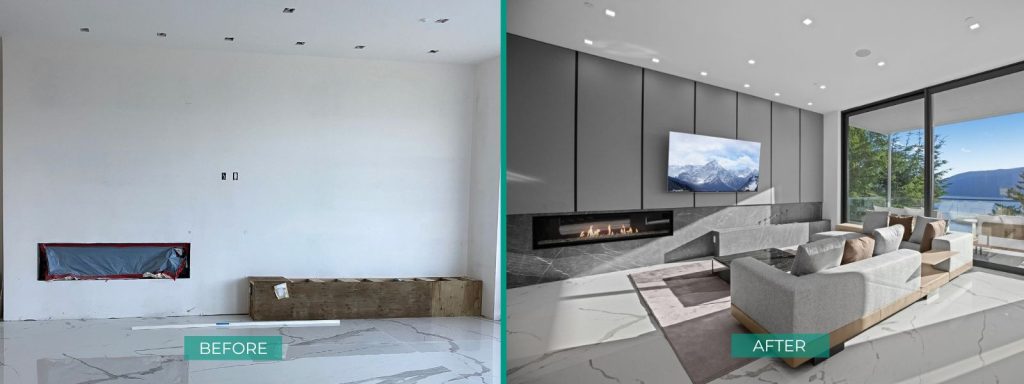 Before and After Wall Panels SMT