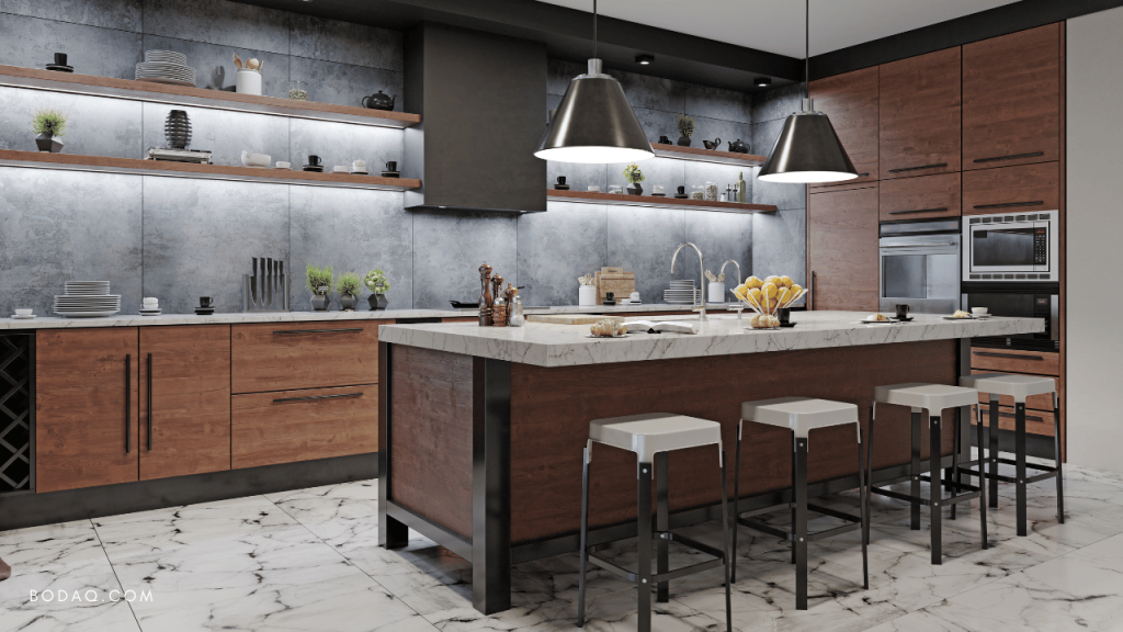 Vinyl Film - Metallic backsplash