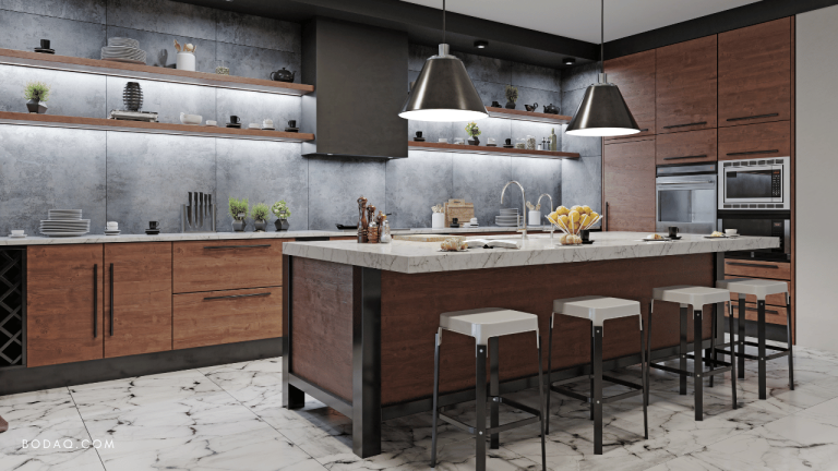 Vinyl Film - Metallic backsplash