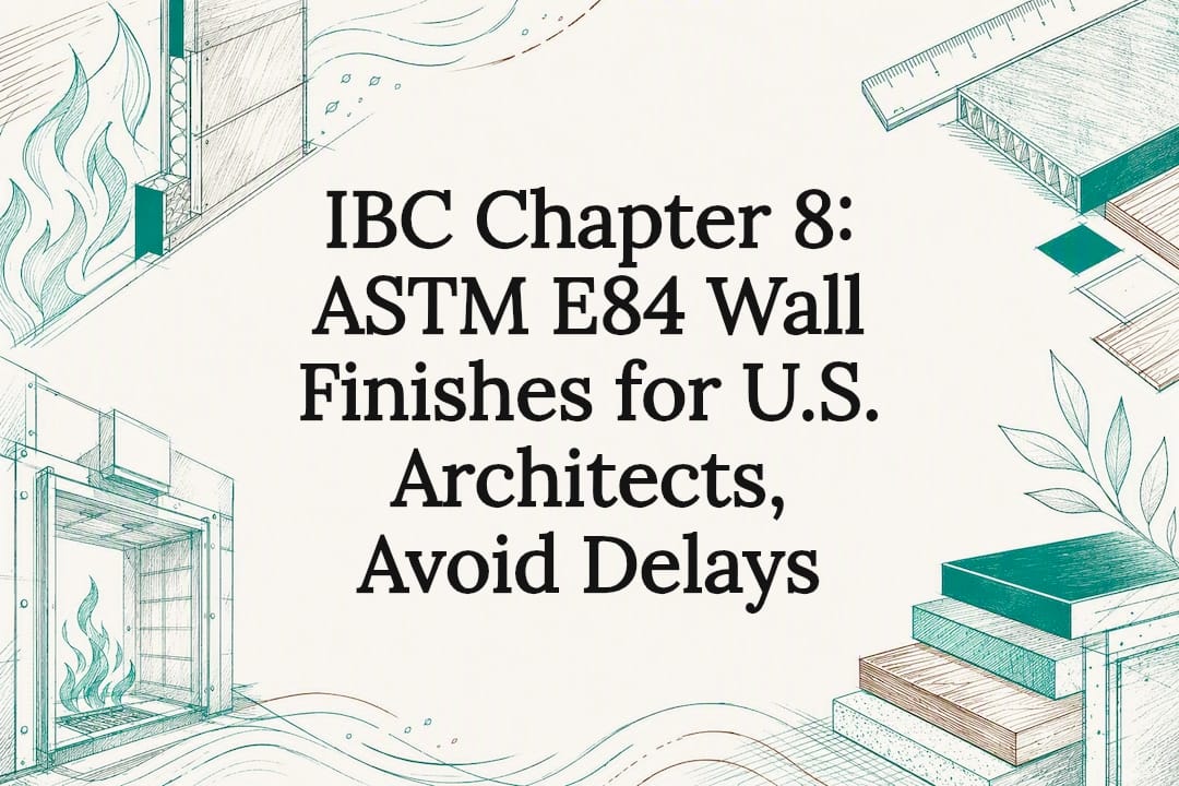 Decorative IBC wall finish title card