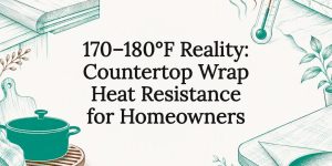 Decorative countertop heat resistance title card