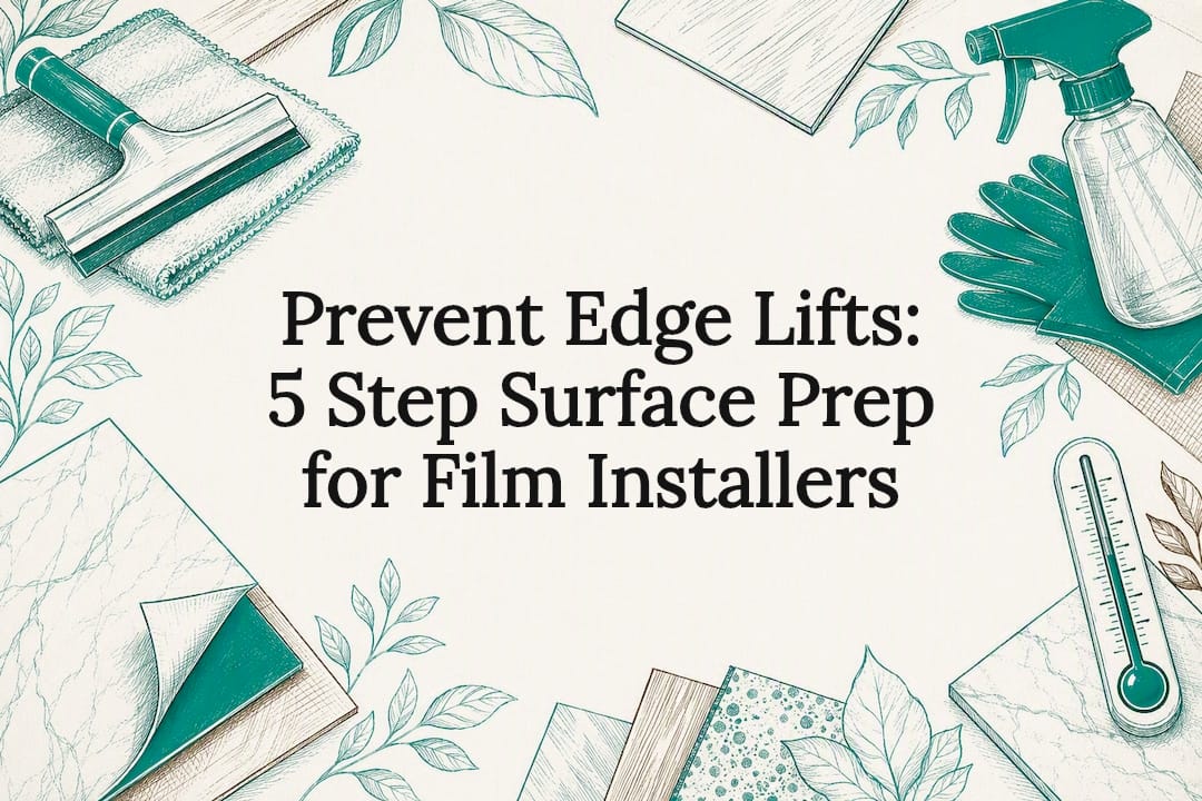 Decorative surface preparation title card