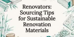 Decorative sustainable renovation materials title card