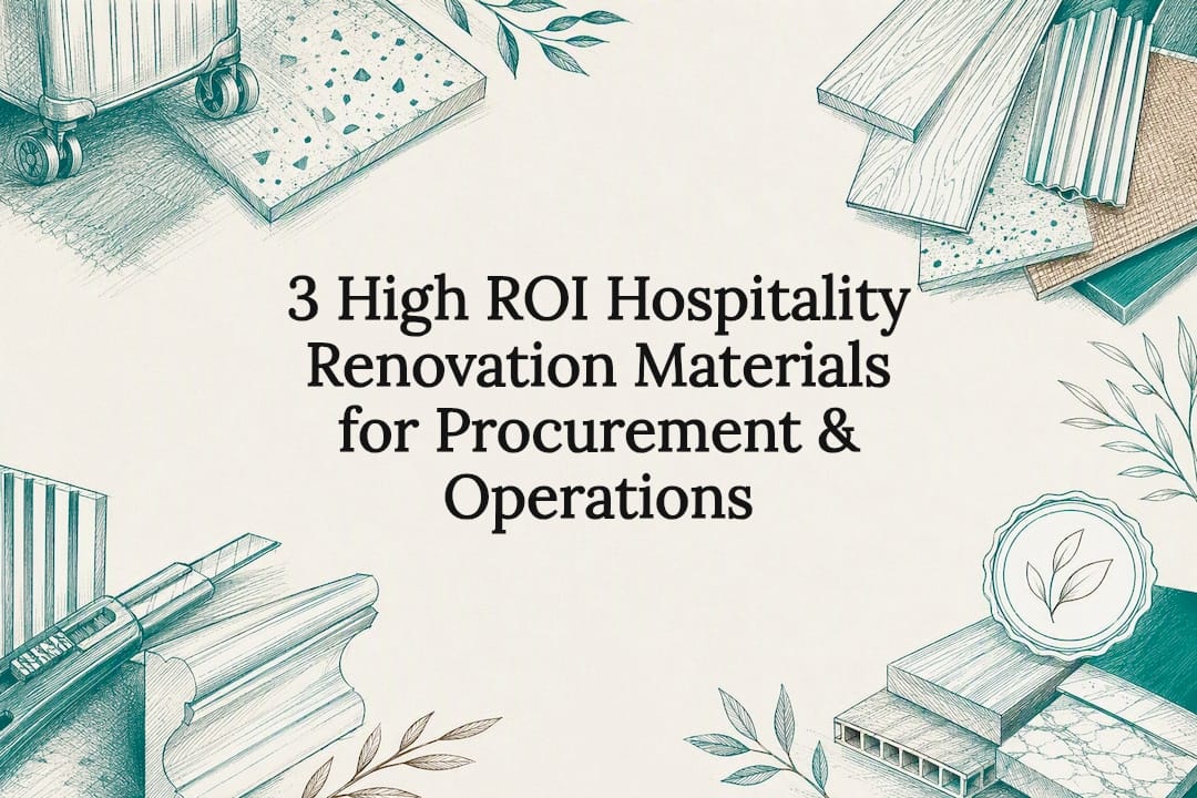 Hospitality renovation materials title card