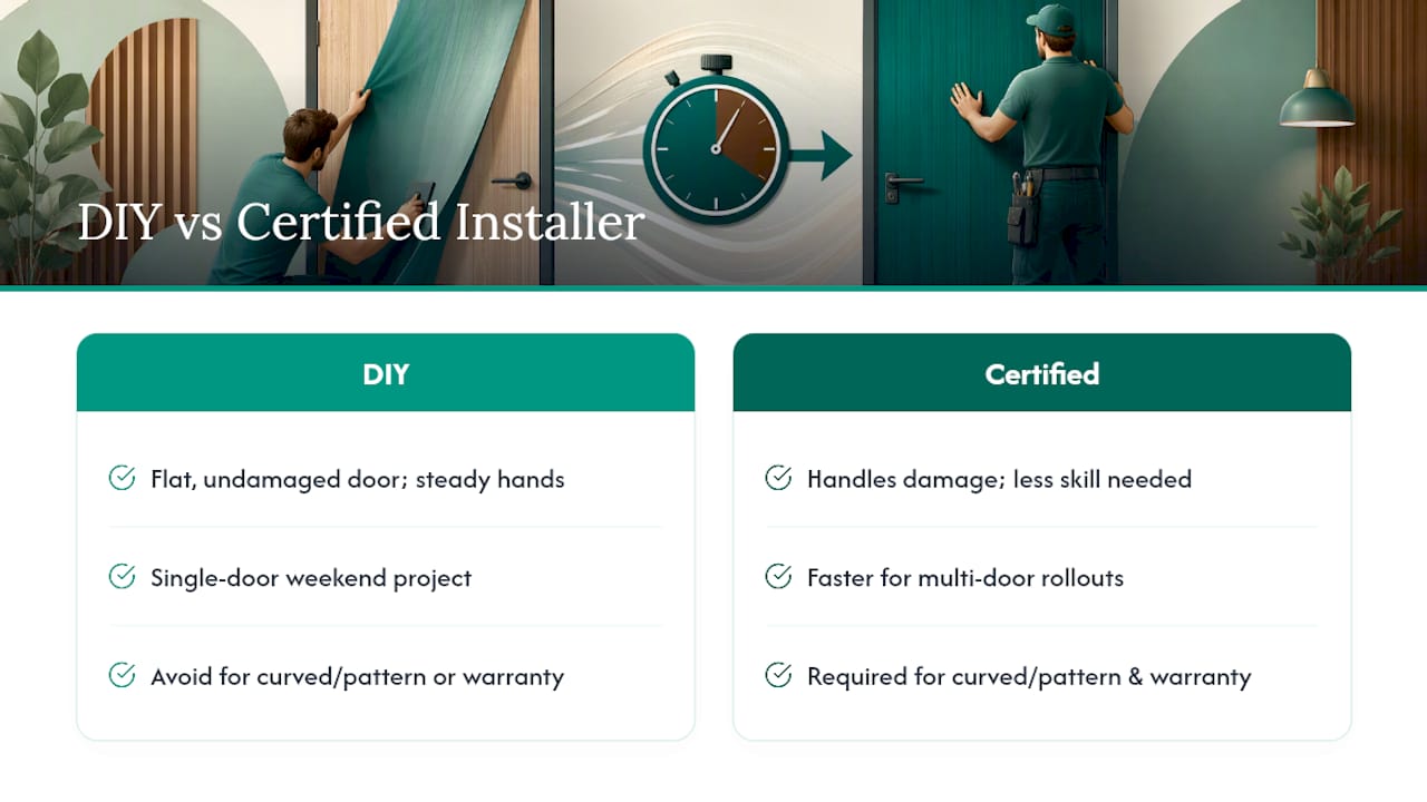 DIY and professional door installation comparison