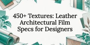 Decorative leather film title card illustration