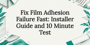 Decorative film adhesion troubleshooting title card