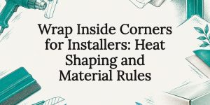 Decorative corner wrapping tools illustration
