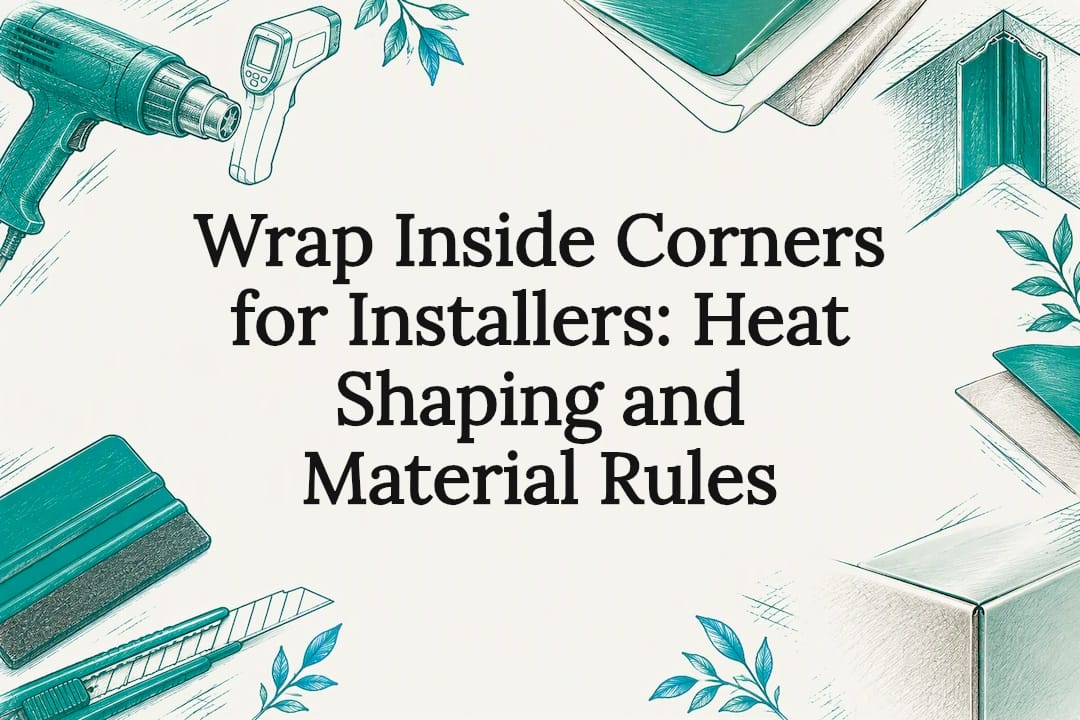Decorative corner wrapping tools illustration
