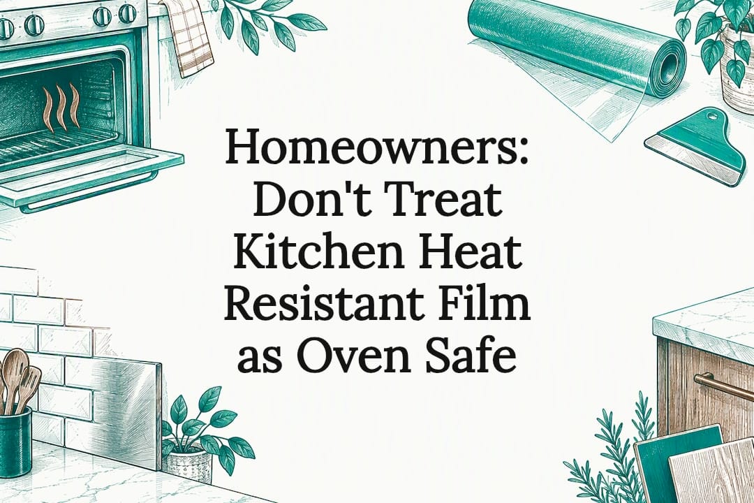 Decorative kitchen heat safety title card