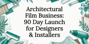 Architectural film business launch title card