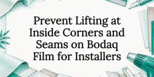 Decorative inside-corner installation title card