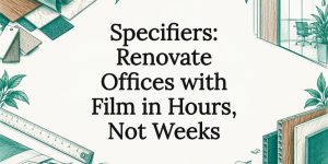 Decorative office renovation title card