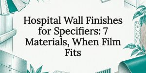 Sketches of hospital wall finish materials