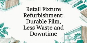 Sketch of refurbished retail fixture details