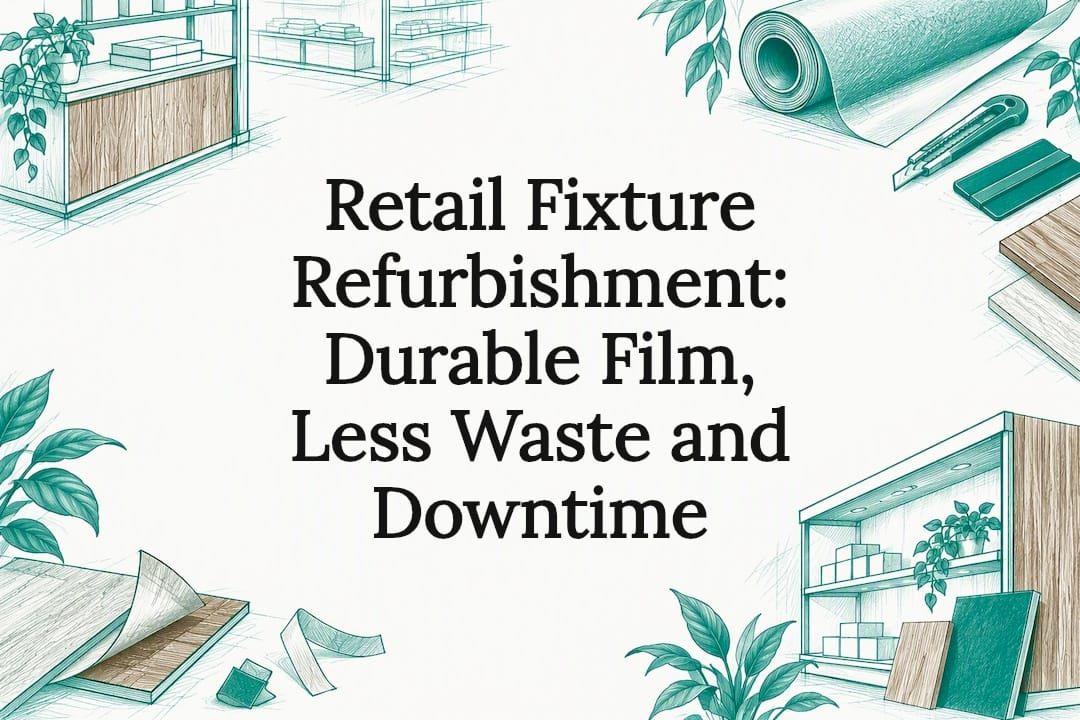 Sketch of refurbished retail fixture details