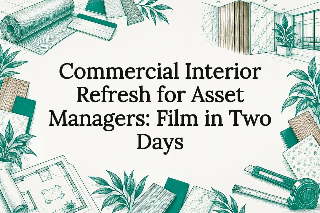 Sketch-framed title card for commercial refresh