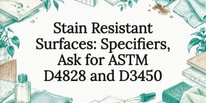 Decorative stain testing title card