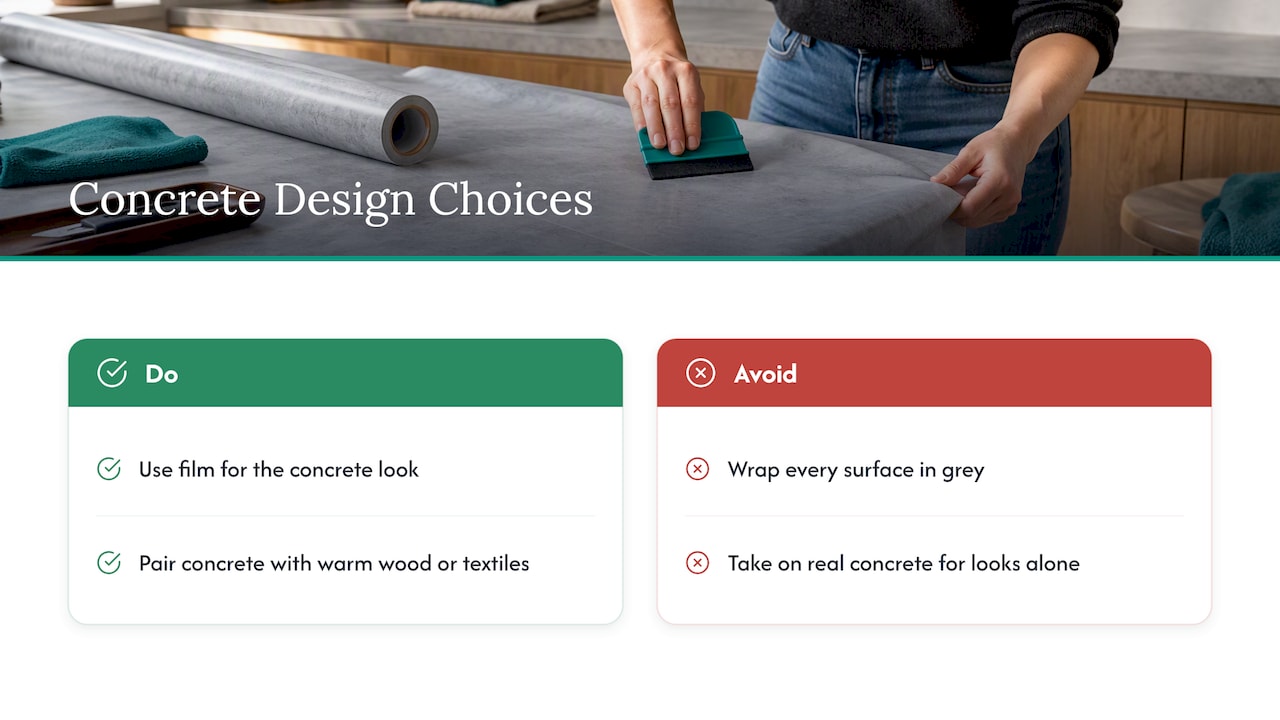 Our perspective: concrete is a mood, not a material — overview diagram