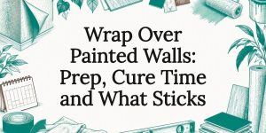 Painted wall wrap title card illustration
