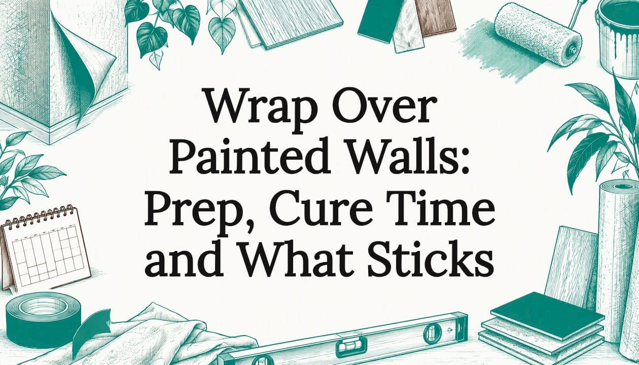 Painted wall wrap title card illustration
