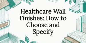 Healthcare wall finish title card illustration